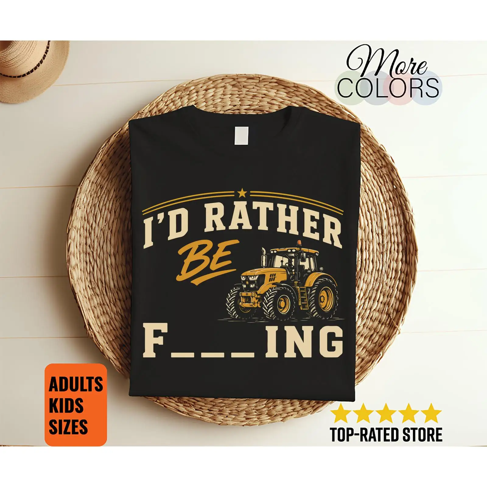 Agriculture Farming For Kids - I'd Rather Be Farming Funny Tractor