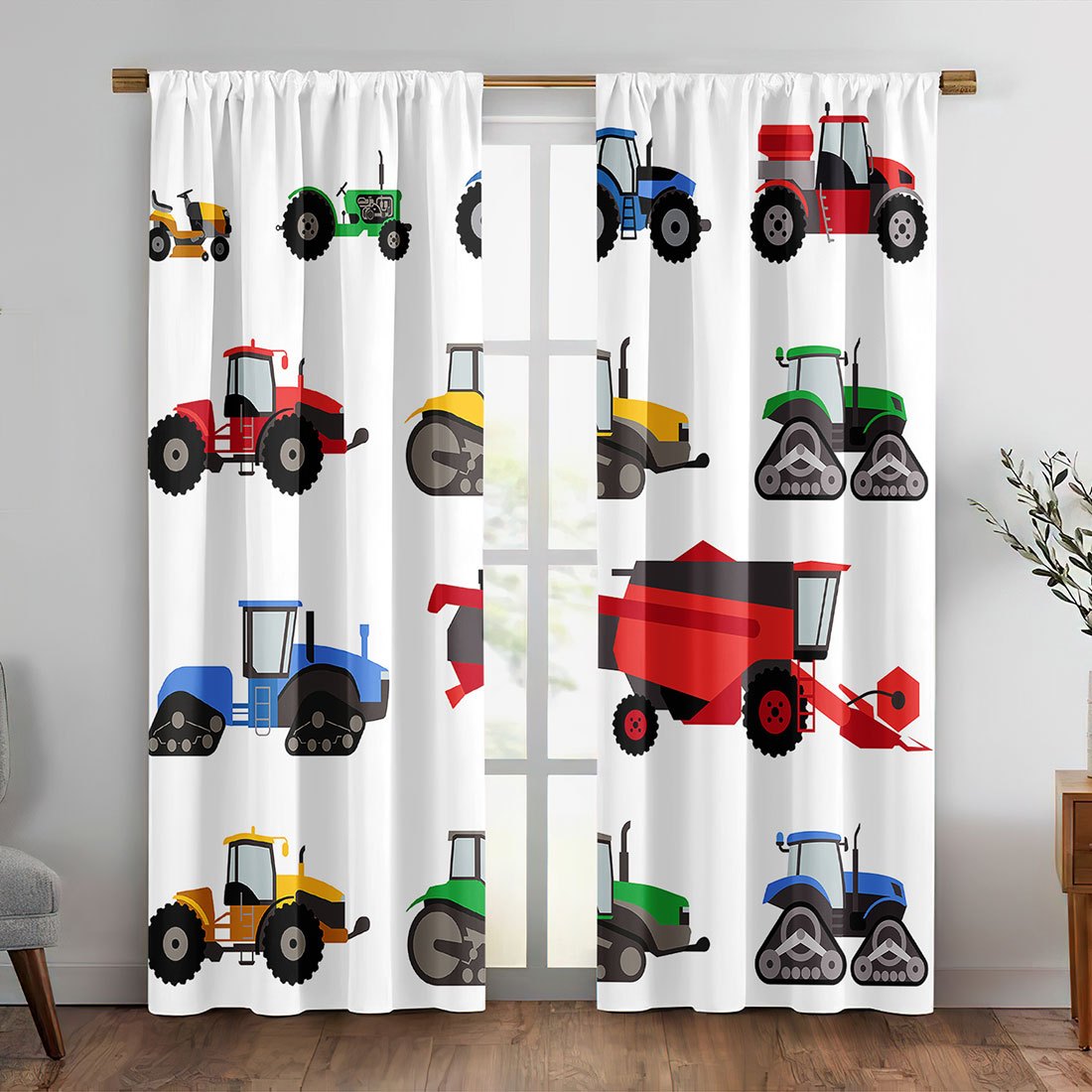 Cartoon Tractor Curtain Colorf - огляд і ціна Agriculture Farming For Kids