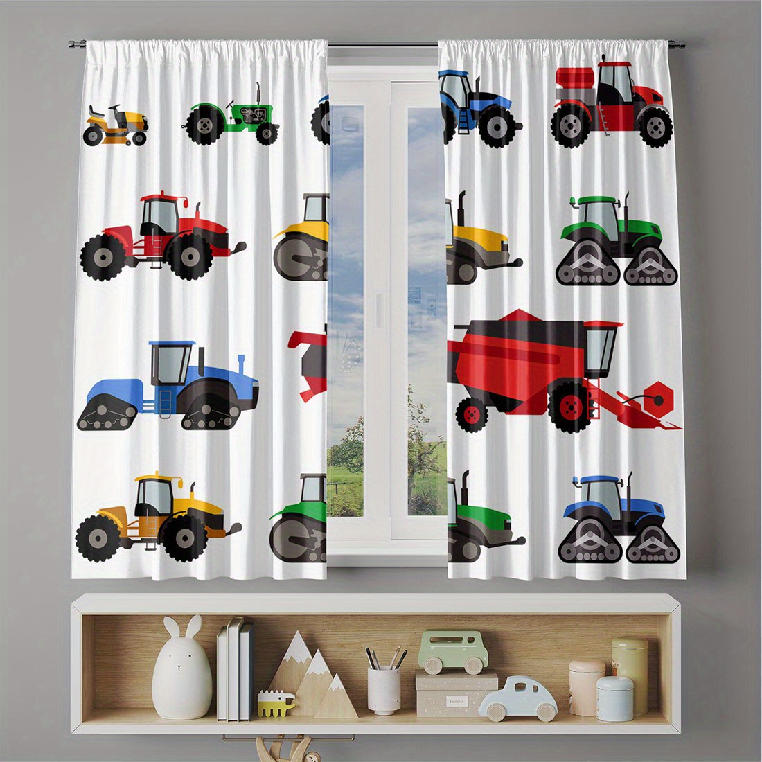 Cartoon Tractor Curtain Colorf - огляд і ціна Agriculture Farming For Kids