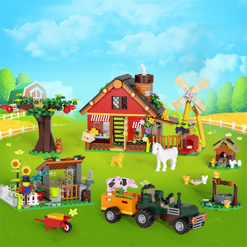 649PCS Creative Windmill Farm  - огляд і ціна Agriculture Farming For Kids