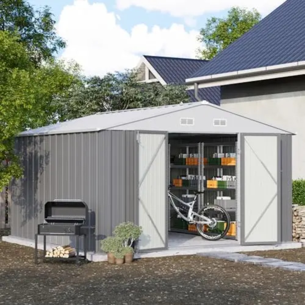 10x10 FT Metal Storage Shed, B - огляд і ціна Farming And Agriculture