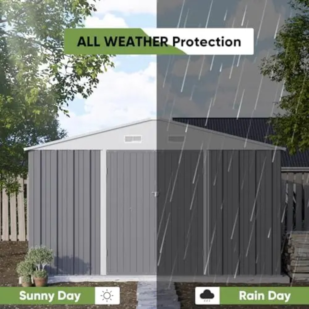 10x10 FT Metal Storage Shed, B - огляд і ціна Farming And Agriculture