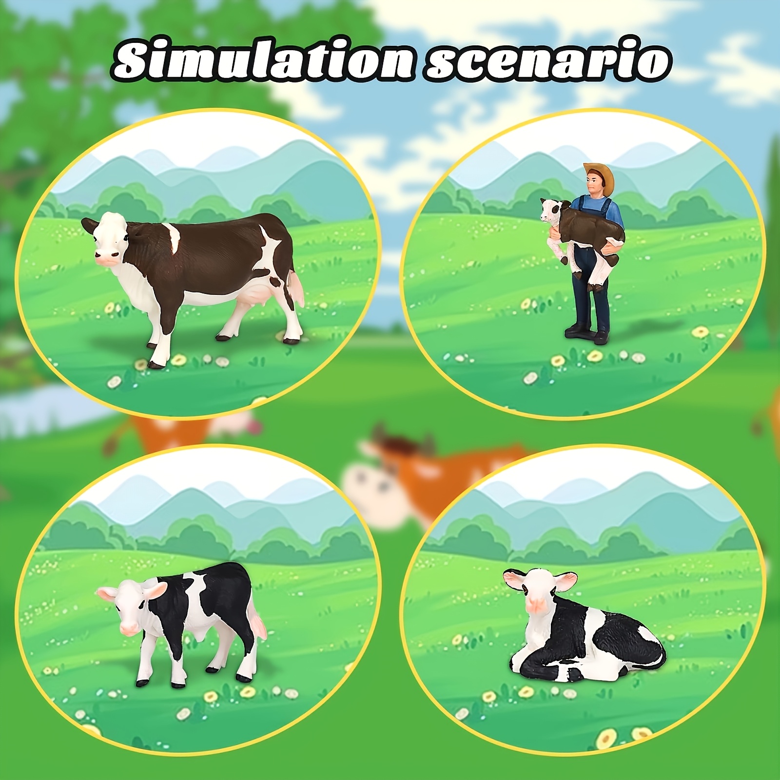Farm Farmer And Cow Model Set  - огляд і ціна Agriculture Farming For Kids